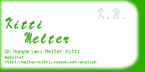 kitti melter business card